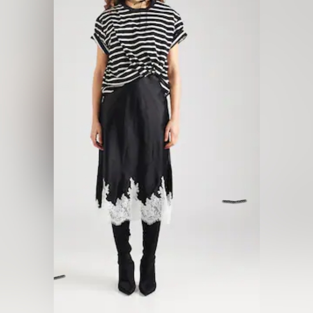 3.1 Phillip Lim Women's T-Shirt Combo Dress with Lace